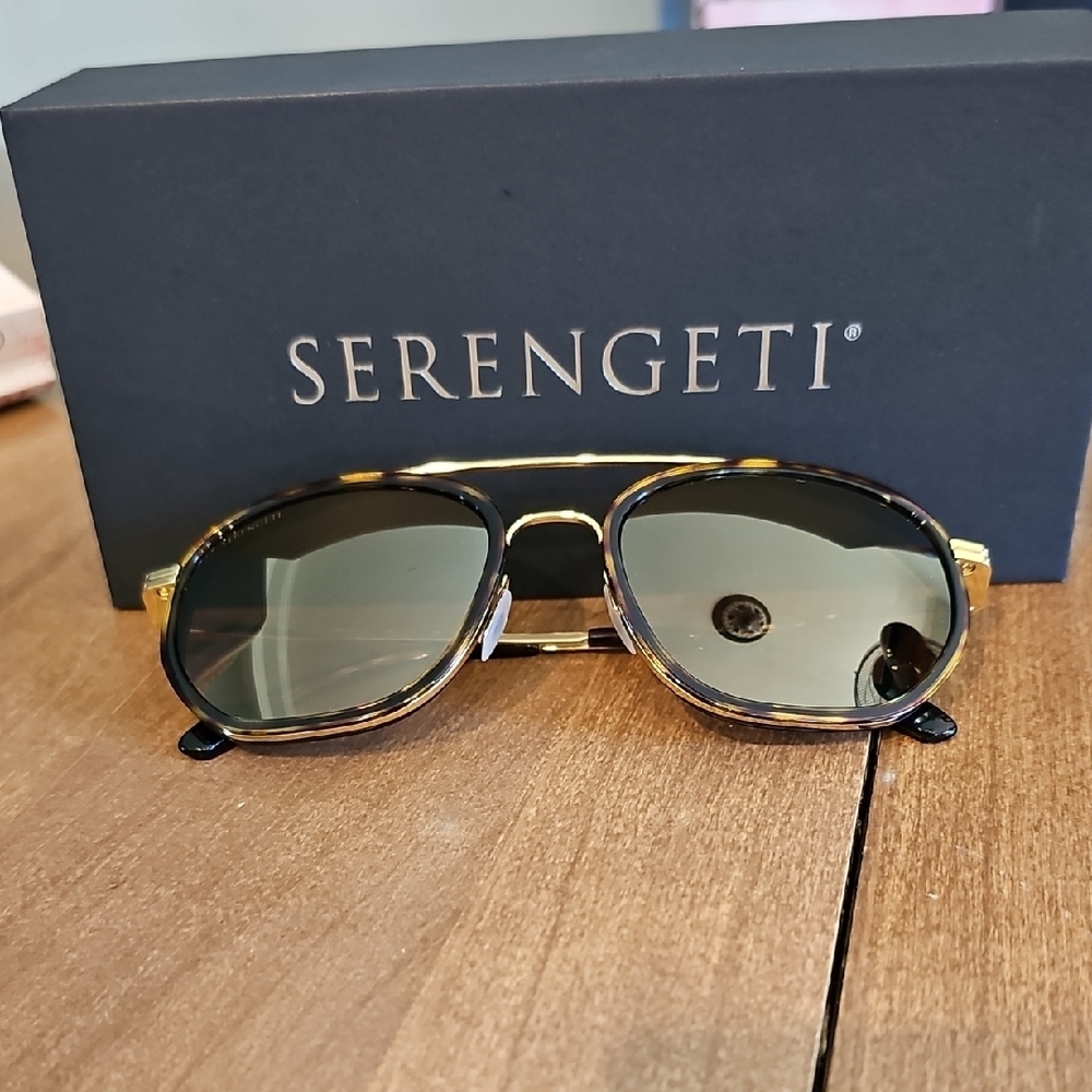 Serengeti Gold and Black Sunglasses